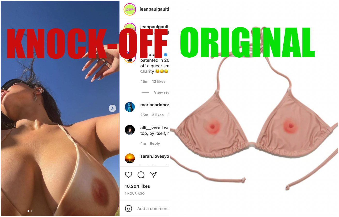 Jean Paul Gaultier Ripped Us Off. Here's How To Get The ORIGINAL Nipple Bikini Kylie Jenner Wore on Instagram.
