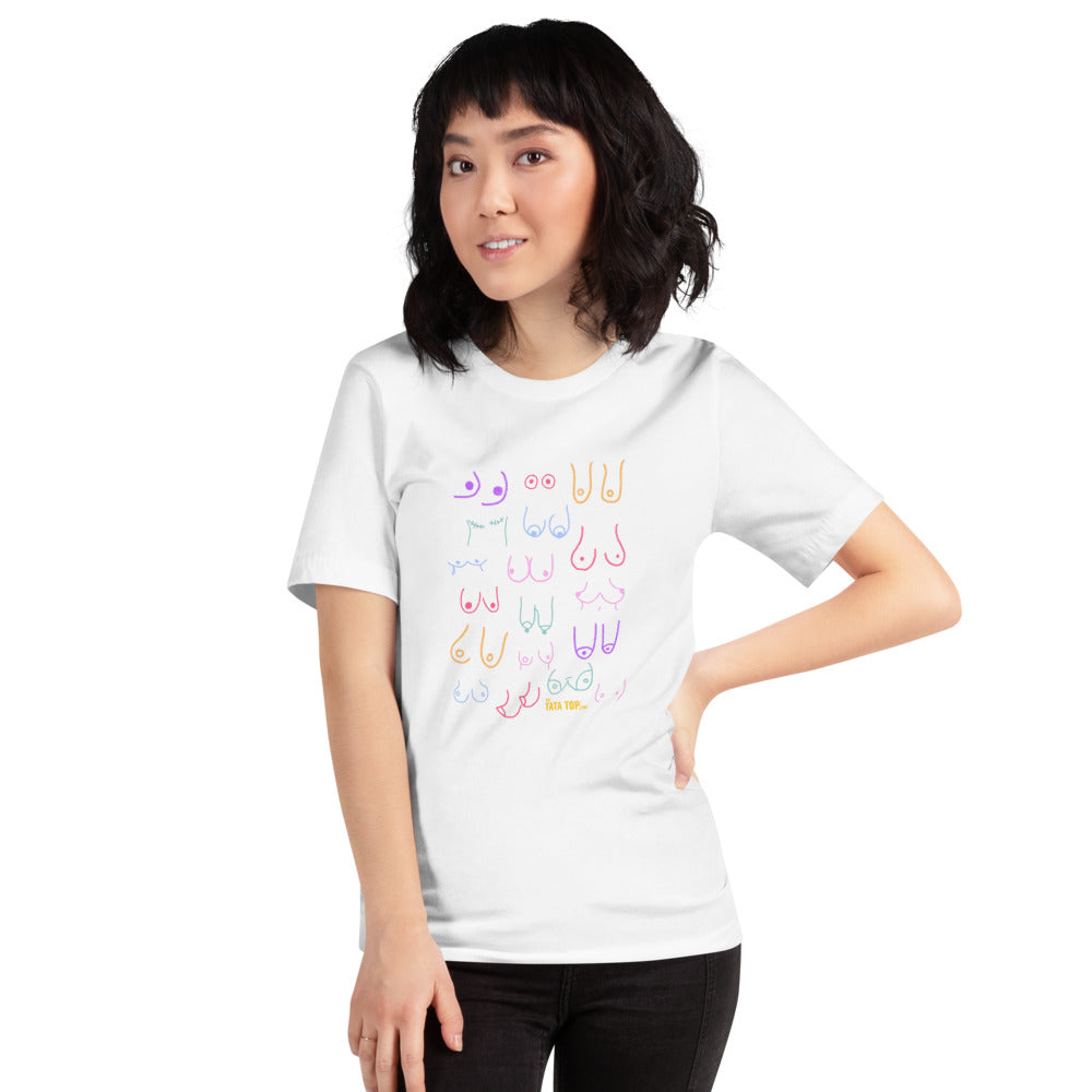Rainbow Boob Collage Unisex T-Shirt
